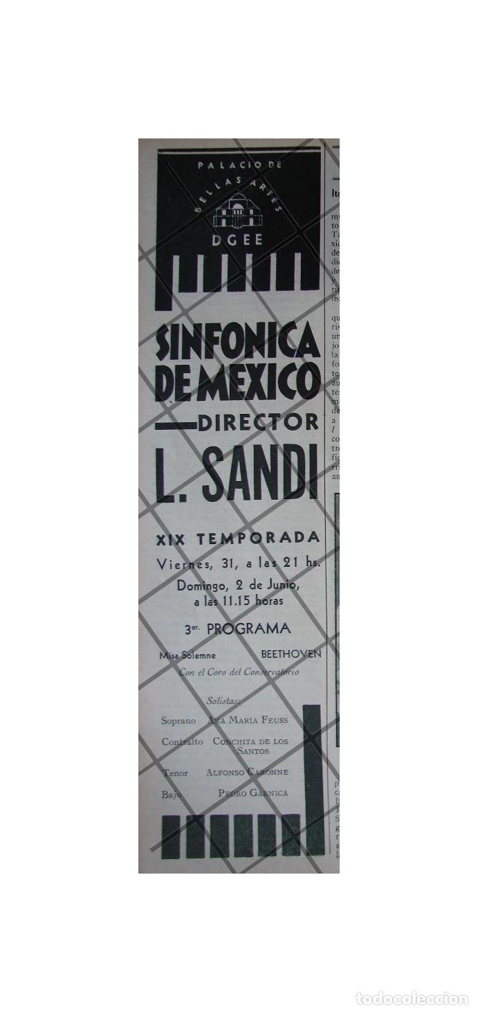 Poster collecting: AFICHE RETRO ORQUESTA SINFONICA & LUIS SANDI 1946