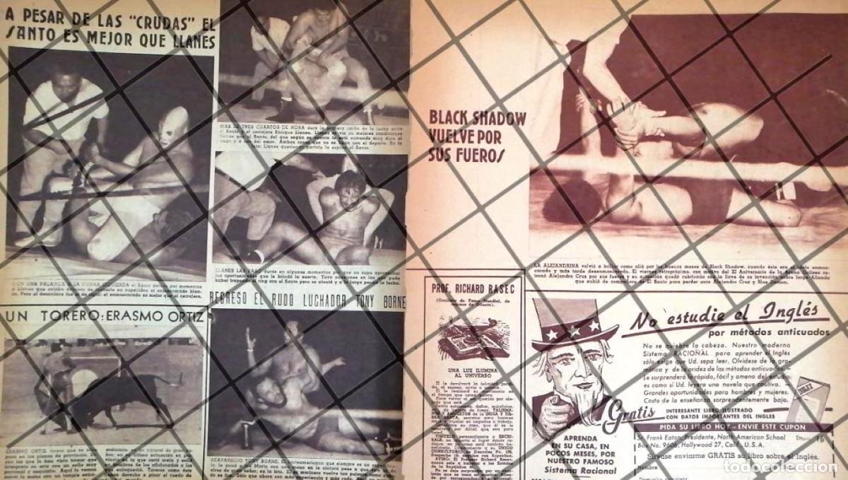 Coleccionismo de carteles: AFICHE RETRO LUCHA LIBRE, EL SANTO vs ENRIQUE YA&Ntilde;EZ ETC 27