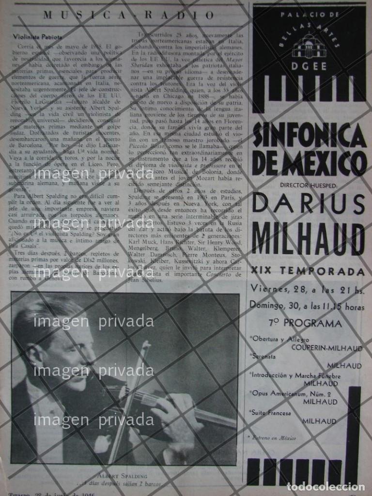 Poster collecting: AFICHE RETRO ORQUESTA SINFONICA CARLOS CHAVEZ Y ALBERT SPALDING