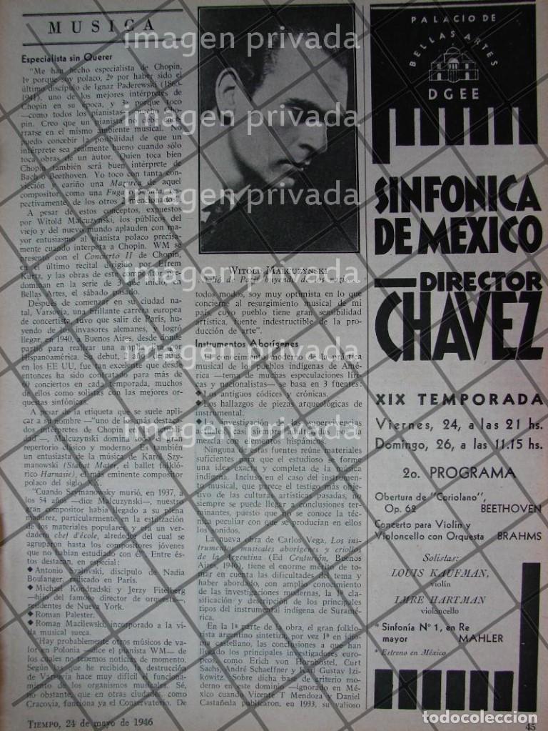 Poster collecting: AFICHE RETRO ORQUESTA SINFONICA & WITOLD MALCUZYNSKI 1946
