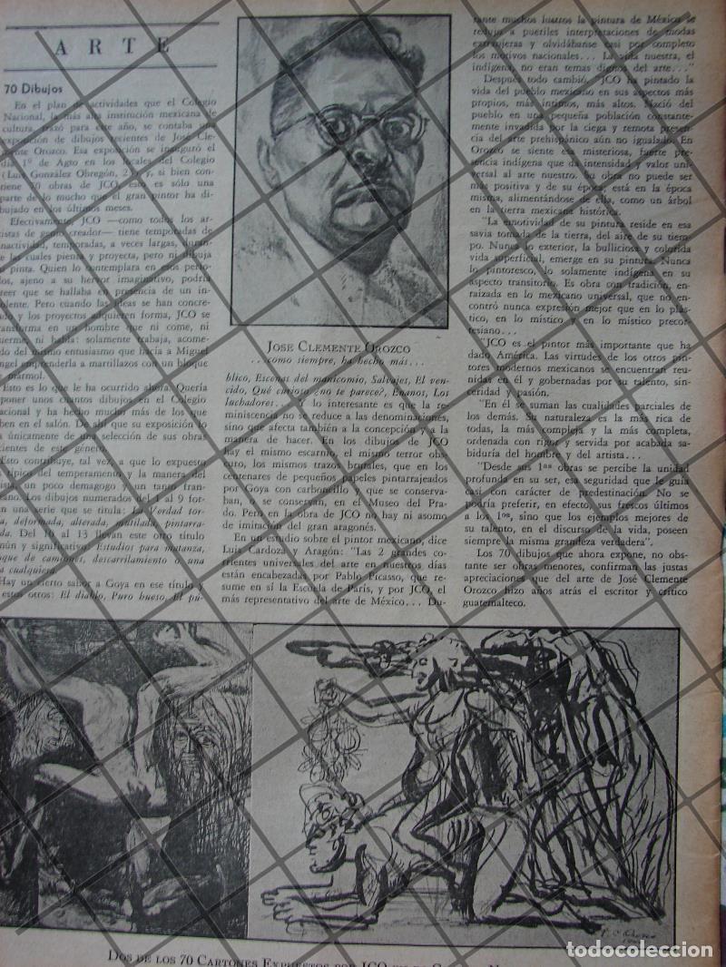 Poster collecting: AFICHE RETRO JOSE CLEMENTE OROZCO EN BELLAS ARTES 1947