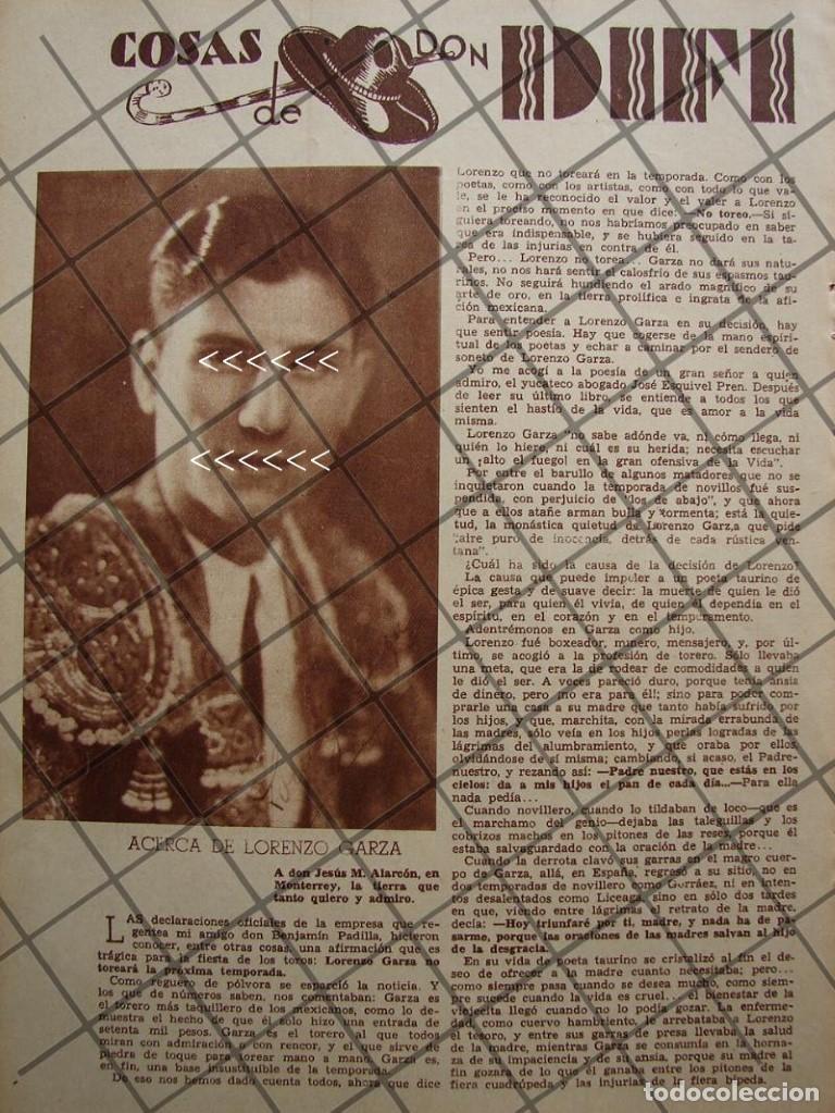 Poster collecting: AFICHE ANTIGUO CARTA DE LORENZO GARZA A JESUS ALARCON 1938