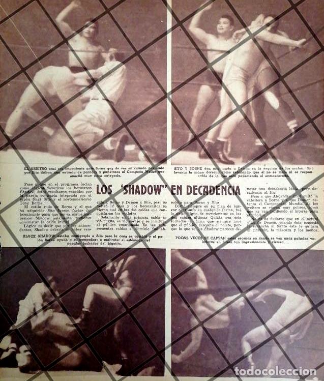 Coleccionismo de carteles: AFICHE RETRO LUCHA LIBRE LOS HERMANOS SHADOW Vs VARIOS