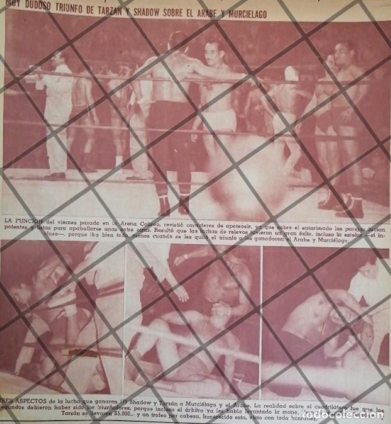 Coleccionismo de carteles: AFICHE RETRO LUCHA LIBRE MURCIELGADO VELAZQUEZ, TARZAN ETC -46