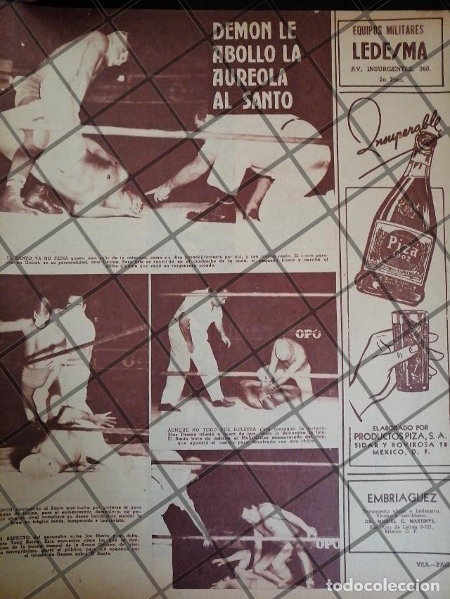Coleccionismo de carteles: AFICHE RETRO LUCHA LIBRE EL SANTO Vs BLUE DEMON N57