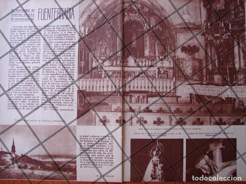 Poster collecting: AFICHE ANTIGUO SANTUARIO DE GUADALUPE EN FUENTERRABIA 1952