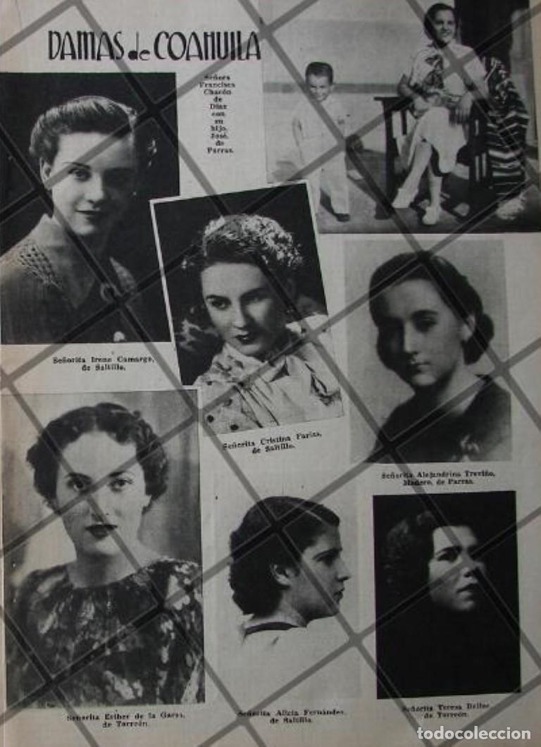 Coleccionismo de carteles: AFICHE INEDITO DAMAS DE LA ELITE DE COAHUILA 1937