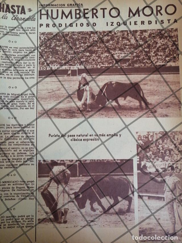Coleccionismo de carteles: AFICHE ANTIGUO TORERO. HUMBERTO MORO TREVI&Ntilde;O. 1950s