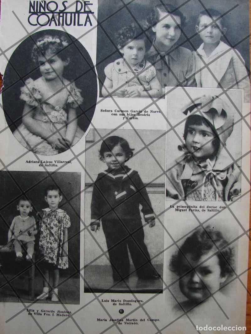 Coleccionismo de carteles: AFICHE ANTIGUO, NI&Ntilde;OS ALTA SOCIEDAD COAHUILA 1937