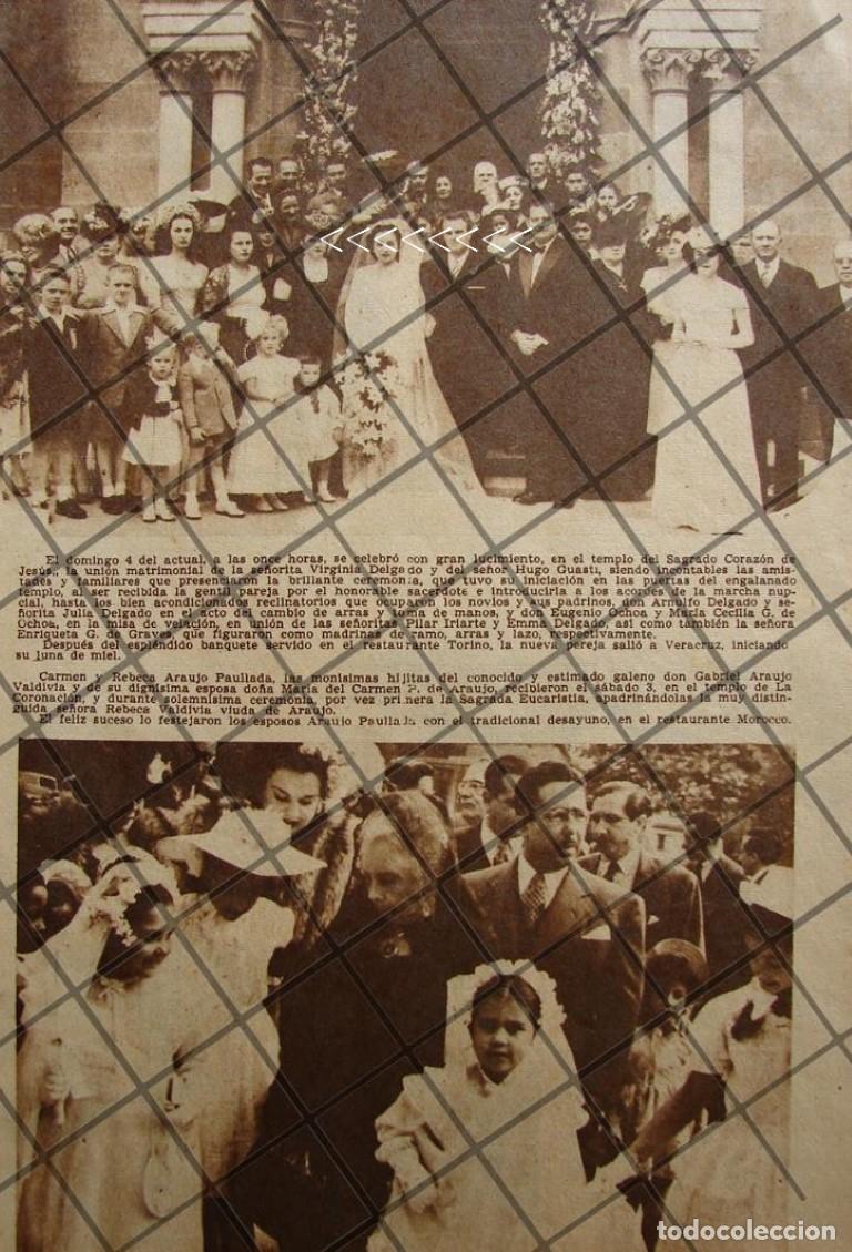 Coleccionismo de carteles: AFICHE ANTIGUO BODA GUASTI DELGADO 1939 Y OTRAS