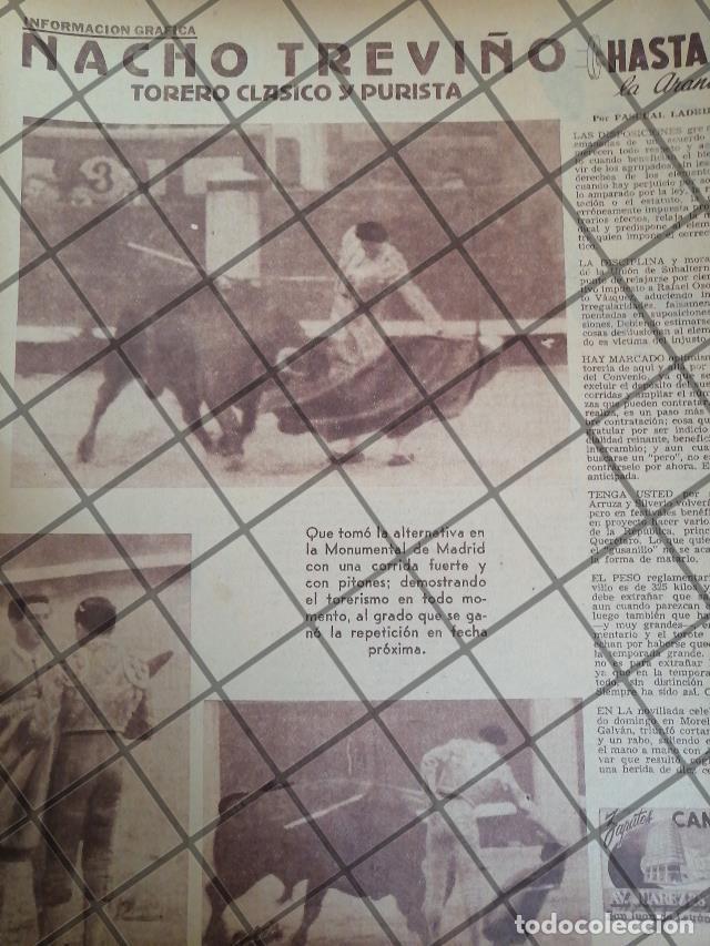 Coleccionismo de carteles: AFICHE ANTIGUO TORERO NACHO TREVI&Ntilde;O TOMA ALTERNATIVA