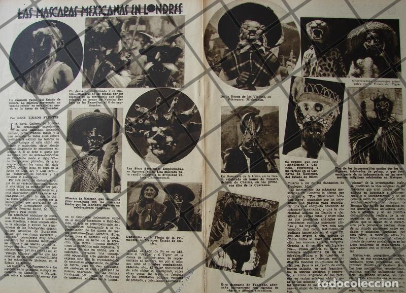 Coleccionismo de carteles: AFICHE ANTIGUO EXP. MASCARAS MEXICANAS EN LONDRES 1936