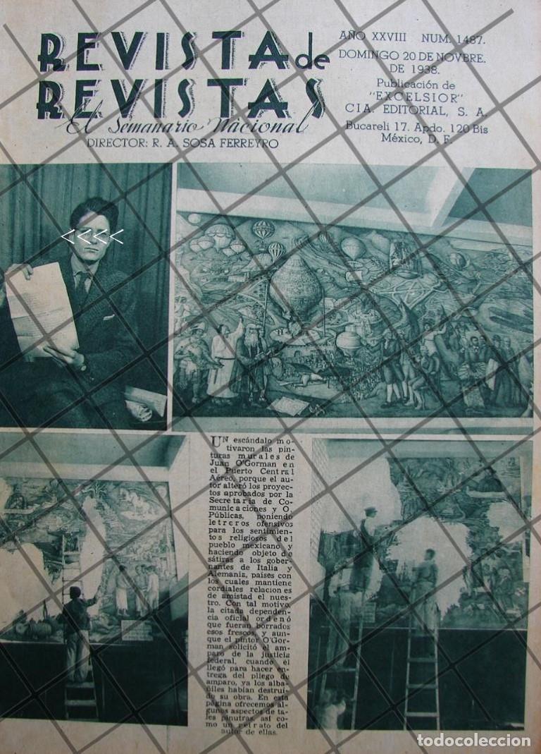 Coleccionismo de carteles: AFICHE ANTIGUO JUAN OGORMAN Y POLEMICOS MUARALES 1938