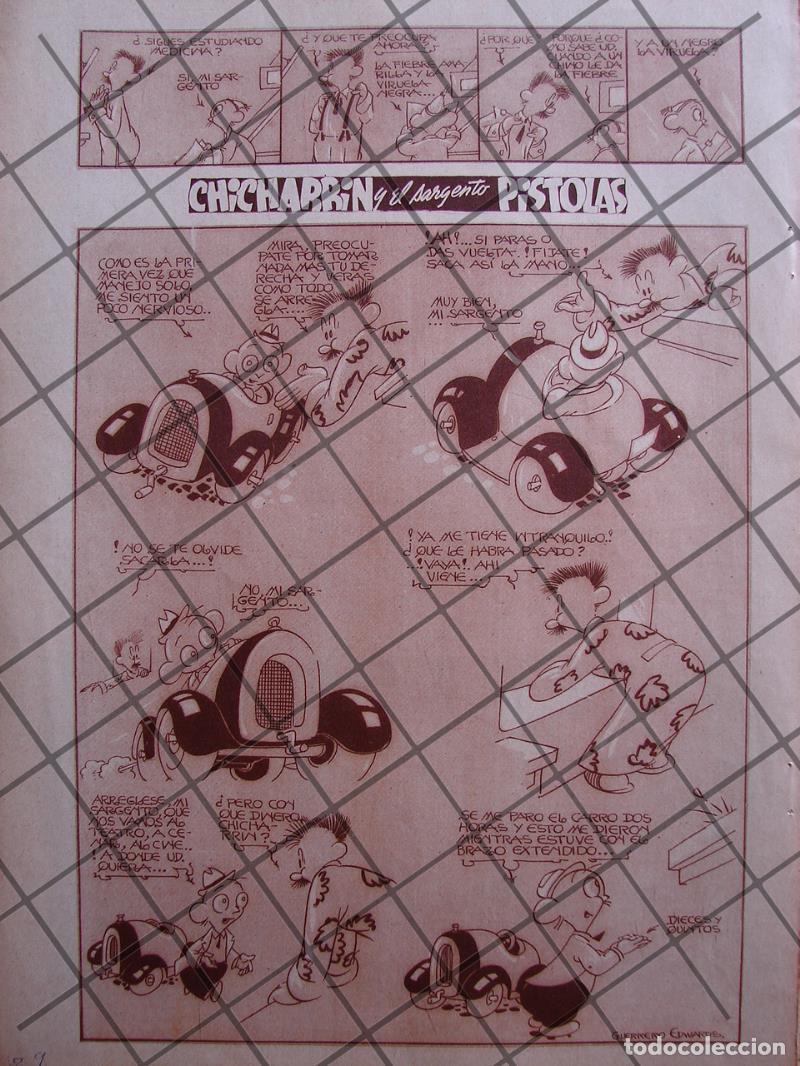 Coleccionismo de carteles: TIRA COMICA ANTIGUA CHICHARRIN EL EL SARGENTO PISTOLAS /GUERRERO EDWARDS 9