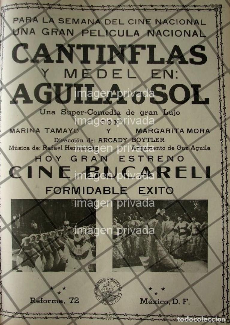 Collectionnisme d'affiches: AFICHE RETRO. PELICULA. AGUILA O SOL 1941 FESTIVAL DE CINE