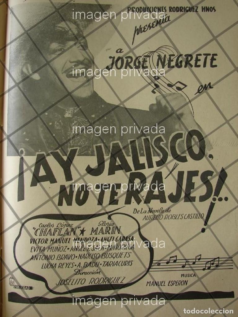 Collectionnisme d'affiches: AFICHE ANTIGUO PELICULA AY JALISCO NO TE RAJES 1941 /7