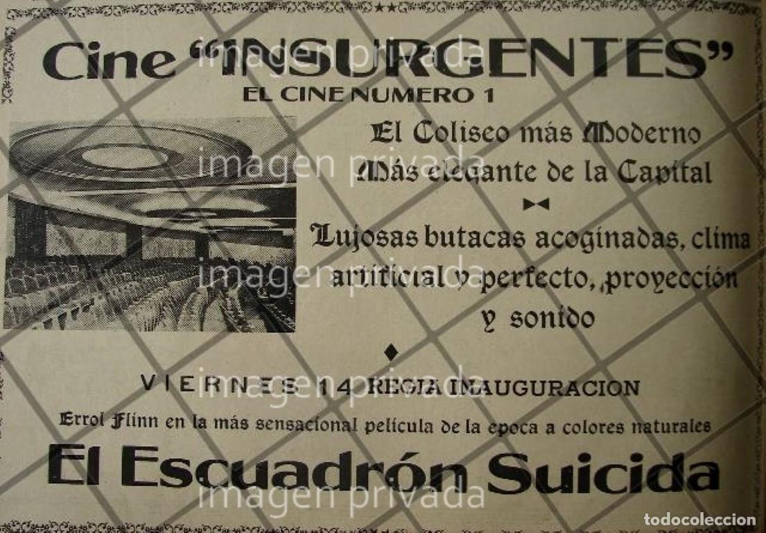 Collectionnisme d'affiches: CARTEL RETRO INAUGURAN EL CINE INSURGENTES 1941