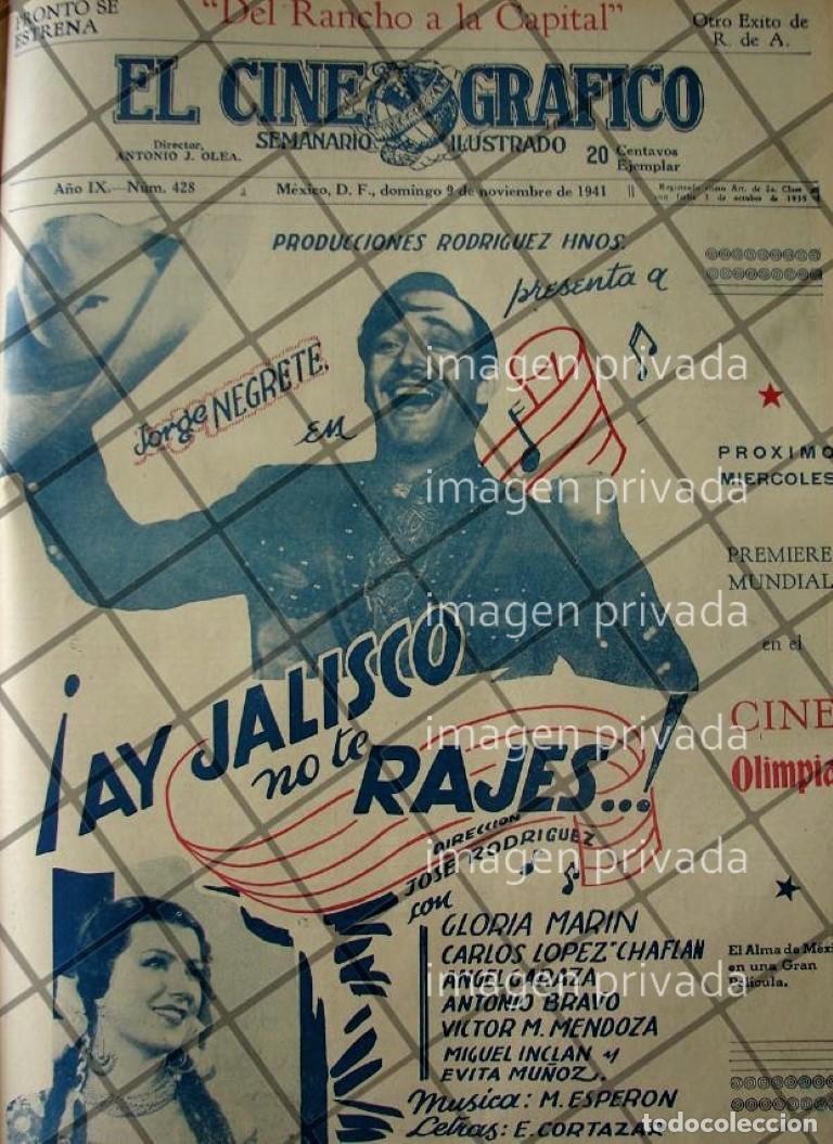 Collectionnisme d'affiches: CARTEL RETRO PELICULA. AY JALISCO NO TE RAJES 1941 -9