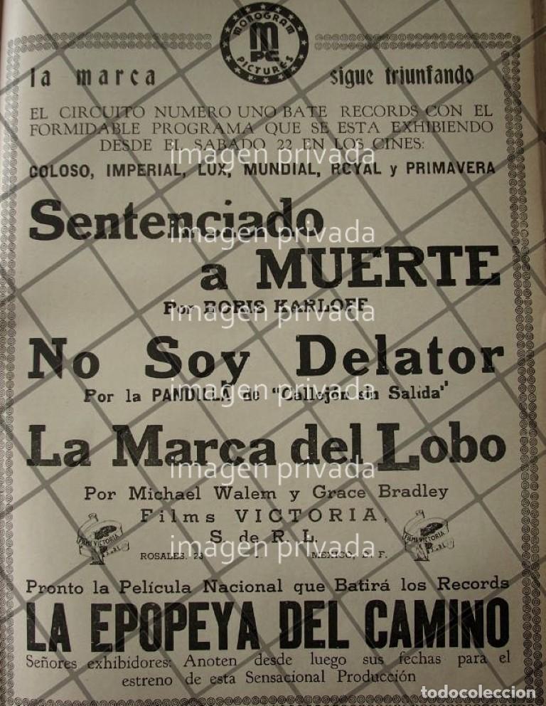 Collectionnisme d'affiches: CARTEL RETRO PRODUCCIONES MONOGRAM PICTURES 1941