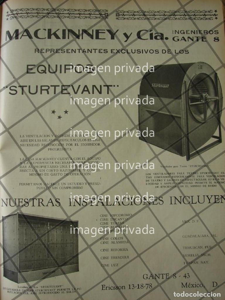 Collectionnisme d'affiches: CARTEL RETRO EQUIPOS PARA CINES MACKINNEY 1941 RARO