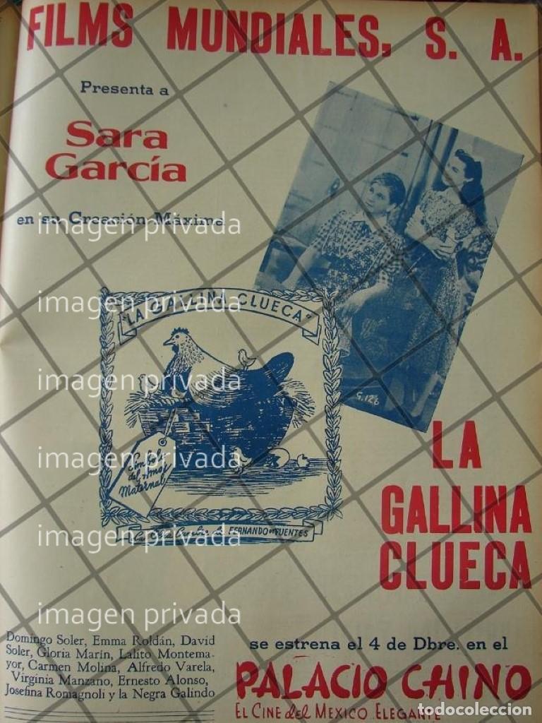 Collectionnisme d'affiches: CARTEL DE CINE ANTIGUO. PELICULA LA GALLINA CLUECA 1941