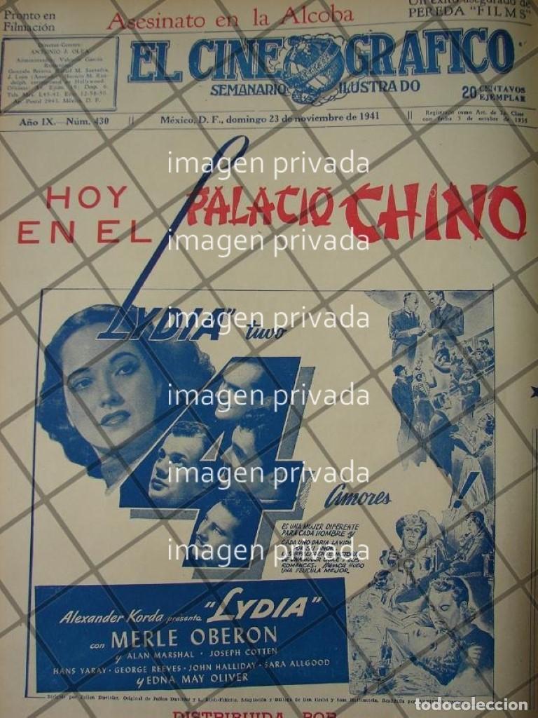 Collectionnisme d'affiches: CARTEL ANTIGUO, PELICULA. LYDIA 1941 CINE PALACIO CHINO