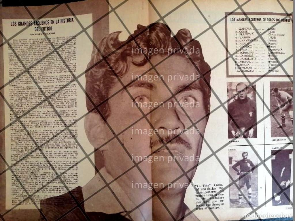 Collectionnisme d'affiches: AFICHE RETRO FUTBOLISTA. LA TOTA CARBAJAL 1963-3