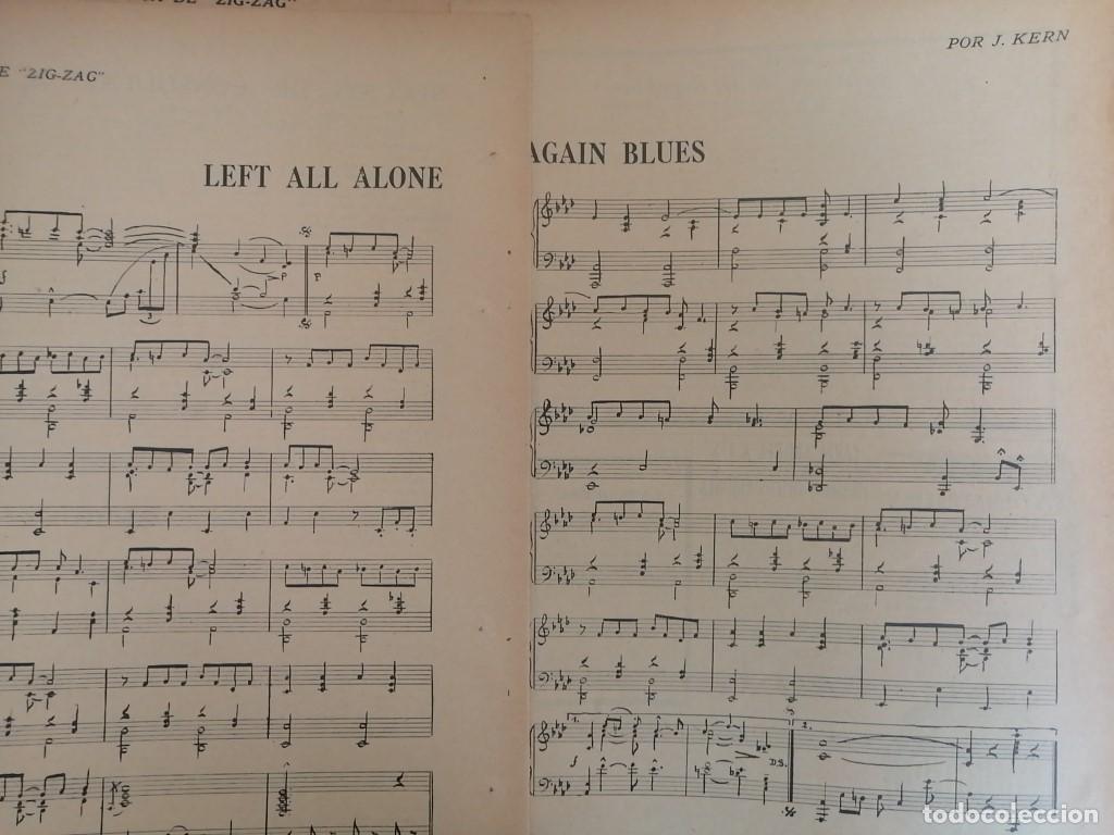 Collectionnisme d'affiches: PARTITURA ANTIGUA. LEFT ALL ALONE AGAIN BLUES. Jerome KERN