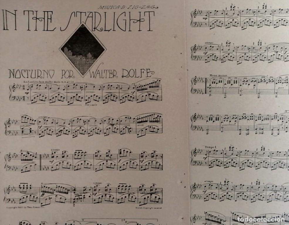 Collectionnisme d'affiches: PARTITURA ANTIGUA. IN THE STAR LIGHT / WALTER ROLFE 1920