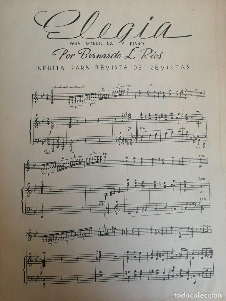 Collectionnisme d'affiches: PARTITURA ANTIGUA INEDITA. ELEGIA / BERNARDO L. RIOS. 1937