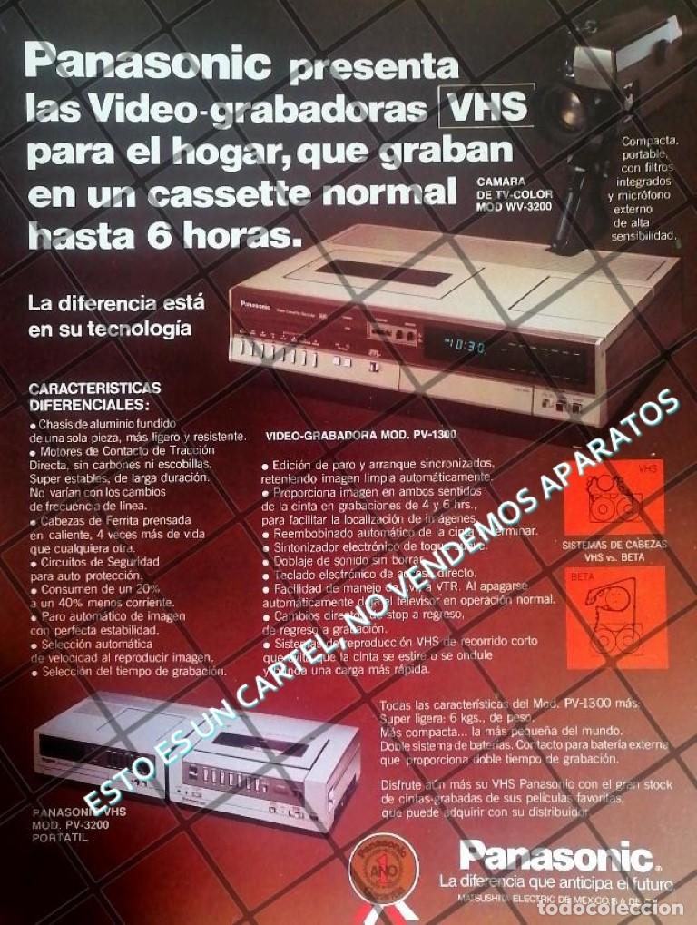 Poster collecting: CARTEL PUBLICITARIO ANTIGUO VIDEO CASETTERA PANASONIC 80s