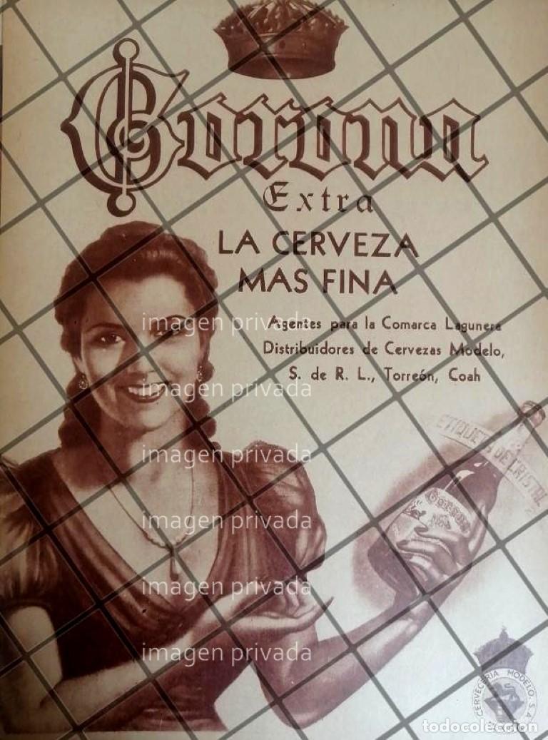 Collectionnisme d'affiches: CARTEL PUBLICITARIO RETRO CERVEZA CORONA 1937 TORREON