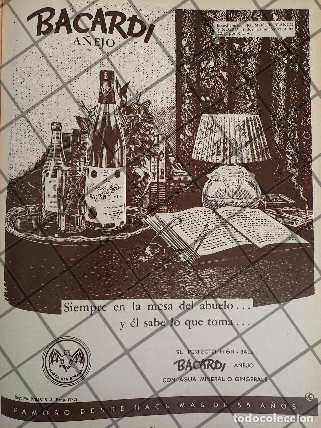 Collectionnisme d'affiches: CARTEL PUBLICITARIO RETRO BACARDI Y XEW RADIO 1948