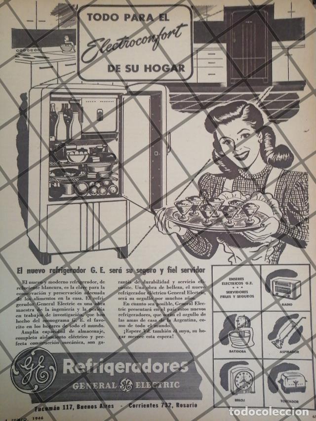 Collectionnisme d'affiches: CARTEL PUBLICITARIO RETRO REFRIGERADOR G.E 1944 645