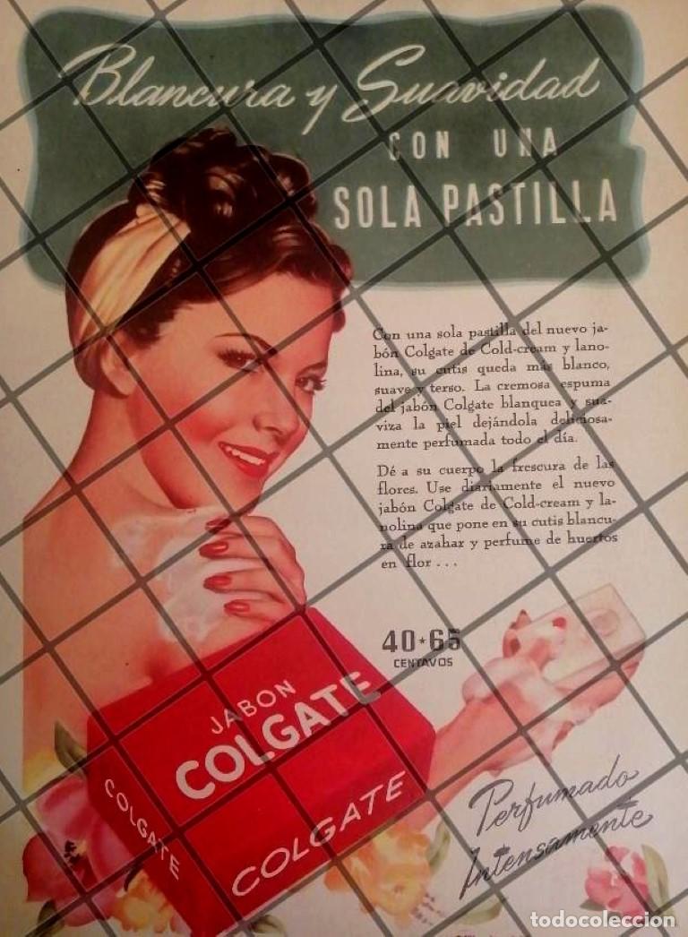 Collectionnisme d'affiches: CARTEL PUBLICITARIO RETRO. JABON COLGATE 1946 /87