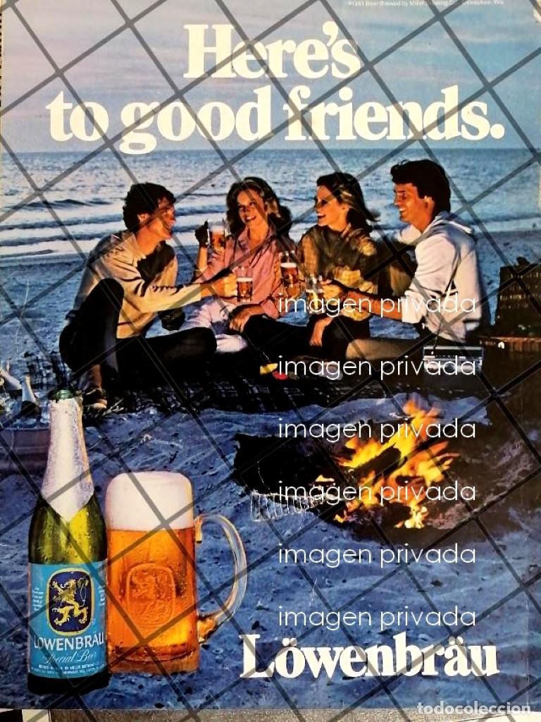 Collectionnisme d'affiches: CARTEL PUBLICITARIO RETRO. CERVEZA LOWENBRAU 1982