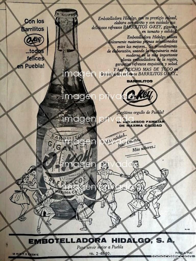 Collectionnisme d'affiches: CARTEL PUBLICITARIO RETRO FREFRESCOS BARRILITO O-KEY 1962
