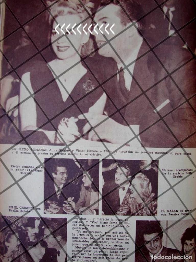 Collectionnisme d'affiches: AFICHE RETRO EL ACTOR VICTOR MATURE y ANNE SHIRLEY 1944