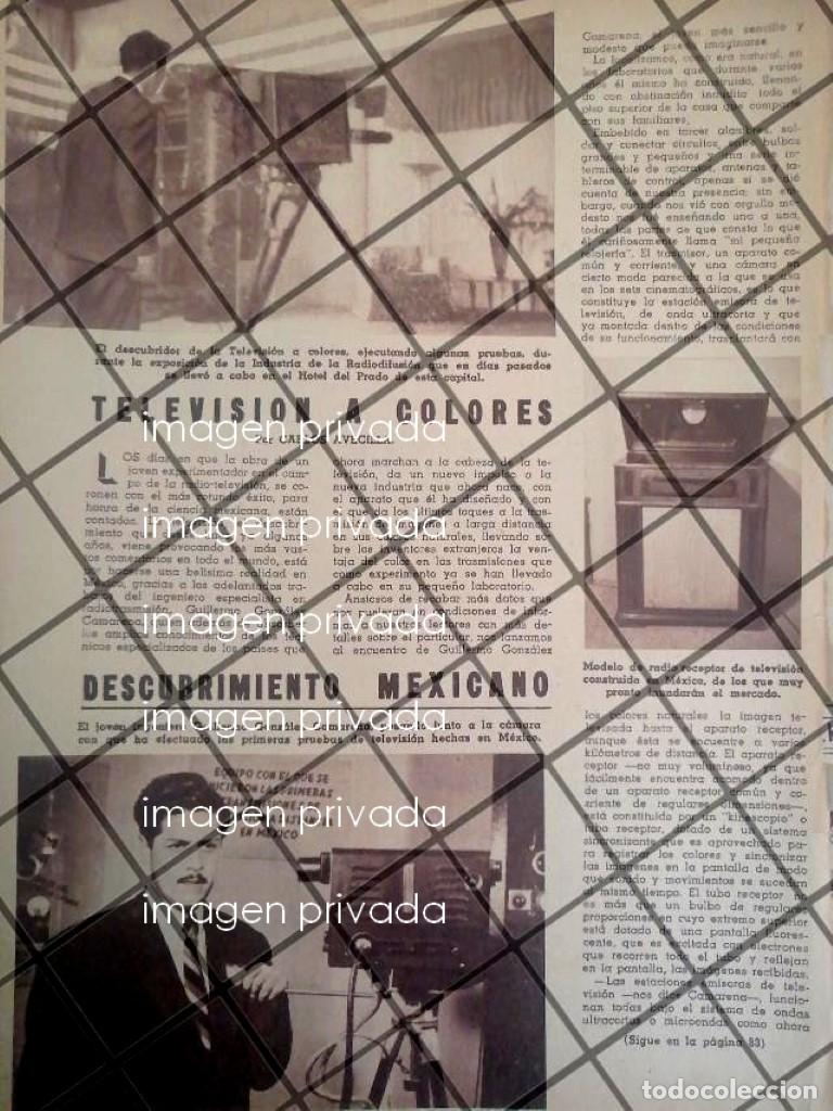 Collectionnisme d'affiches: AFICHE ANTIGUO GONZALEZ CAMARENA DESCUBRE TV A COLOR 1946