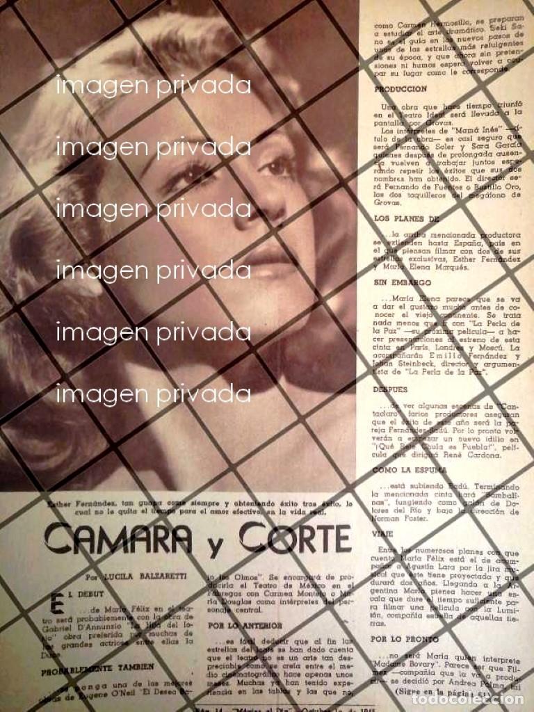 Poster collecting: AFICHE ANTIGUO ACTRIZ ESTHER FERNANDES Y MAS NOTAS 1945