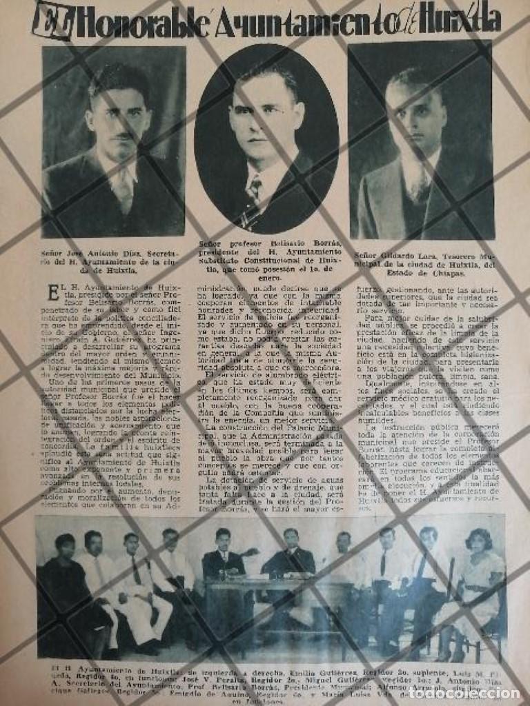Poster collecting: AFICHE ANTIGUO MIEMBROS AYUNTAMIENTO HUIXTLA, CHIAPAS 1937