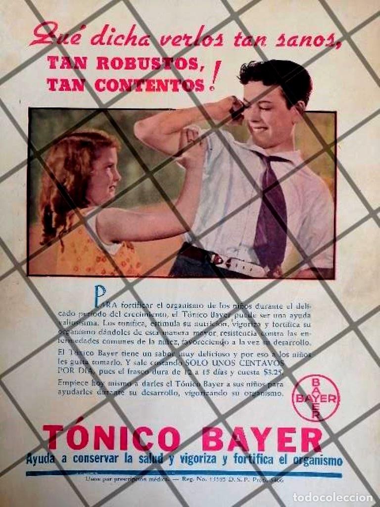 Poster collecting: CARTEL PUBLICITARIO ANTIGUO. TONICO BAYER 1937 99