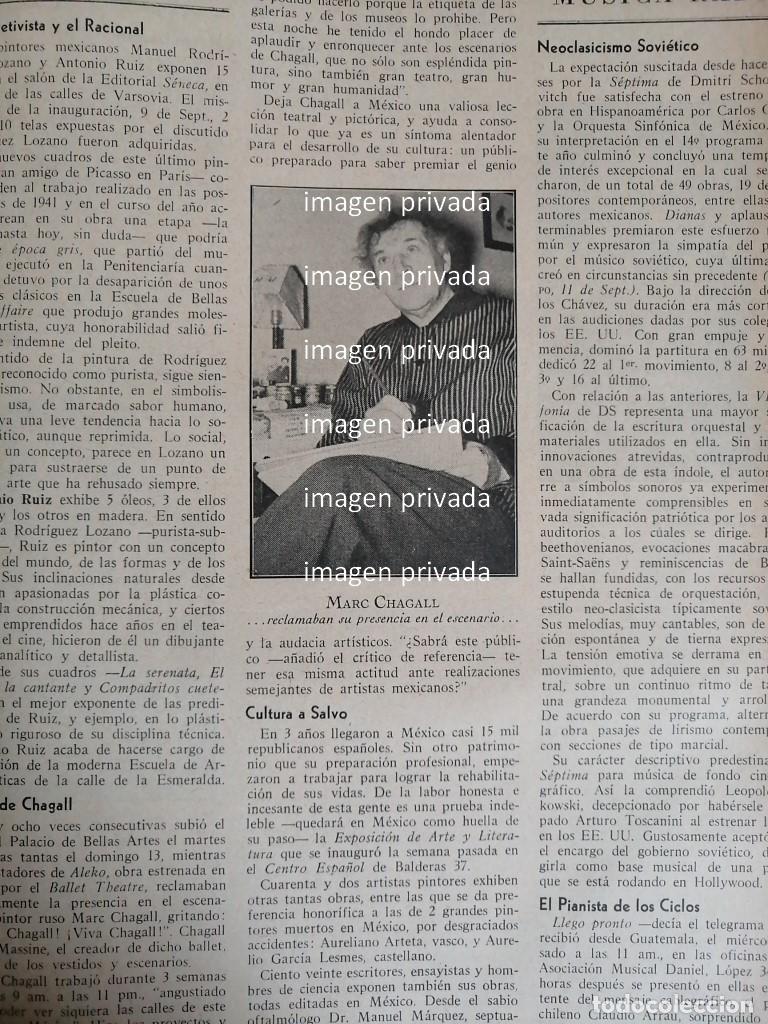 Poster collecting: AFICHE RETRO MARC CHAGALL Y CLAUDIO ARRAU EN BELLAS ARTES