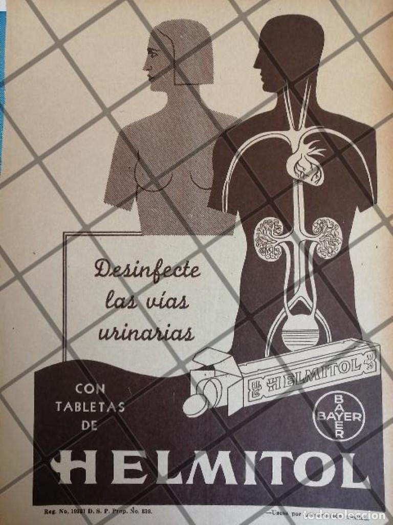 Poster collecting: CARTEL ANTIGUO HELMITOL DE BAYER 1937 /106