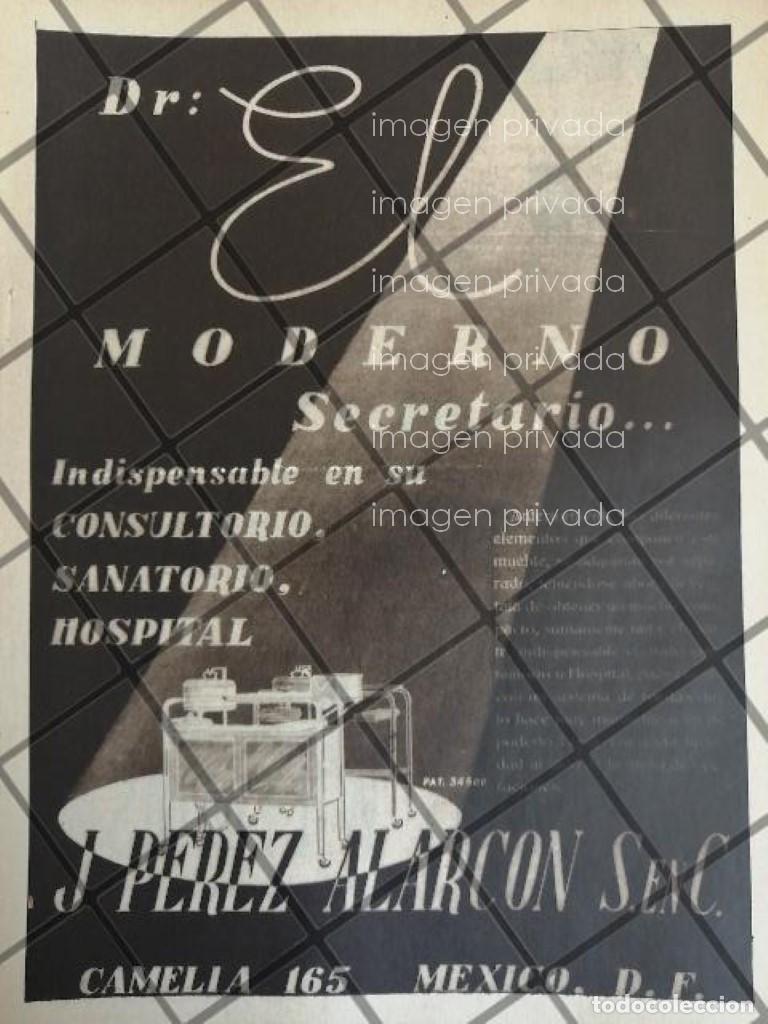 Sammeln von Plakaten: CARTEL PUBLICITARIO RETRO MUEBLES MEDICOS PEREZ ALARCON 1936