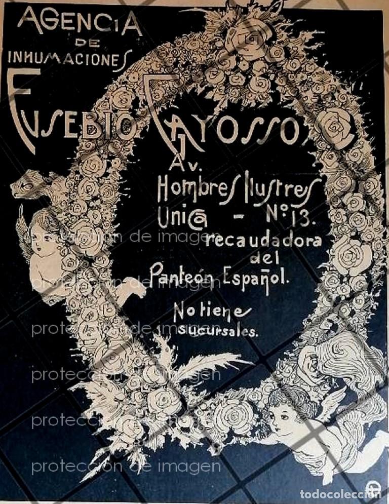 Sammeln von Plakaten: CARTEL ANTIGUO FUNERALES EUSEBIO GAYOSSO 1919