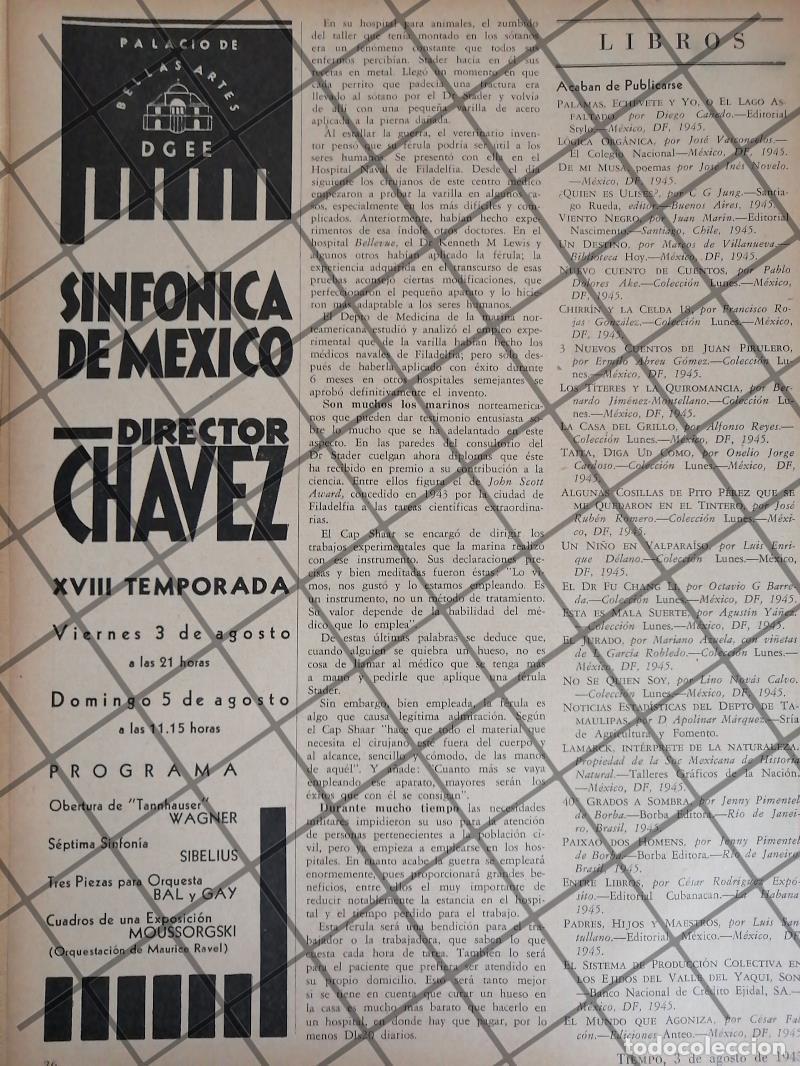 Sammeln von Plakaten: AFICHE RETRO ORQUESTA SINFONICA TEMPORADA 3A 1945