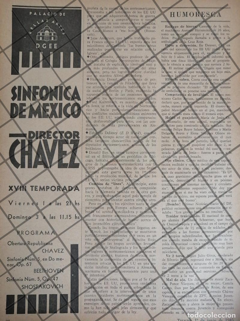 Sammeln von Plakaten: AFICHE RETRO ORQUESTA SINFONICA TEMPORADA 18 1945