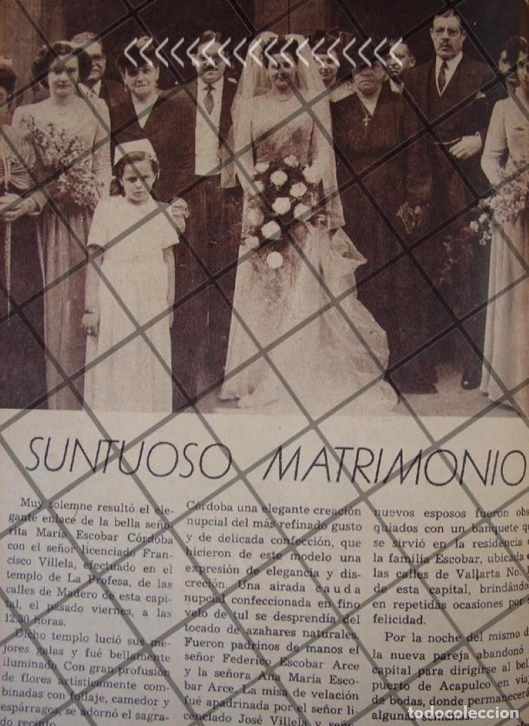 Sammeln von Plakaten: AFICHE ANTIGUO BODA VILLELA ESCOBAR 1944