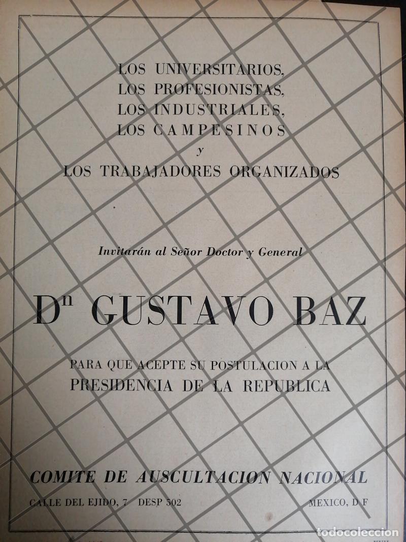 Sammeln von Plakaten: AFICHE POLITICO RETRO GUSTAVO BAZ A PRESIDENTE. 1946